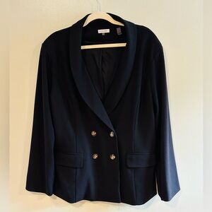 Black Double-Breasted Blazer